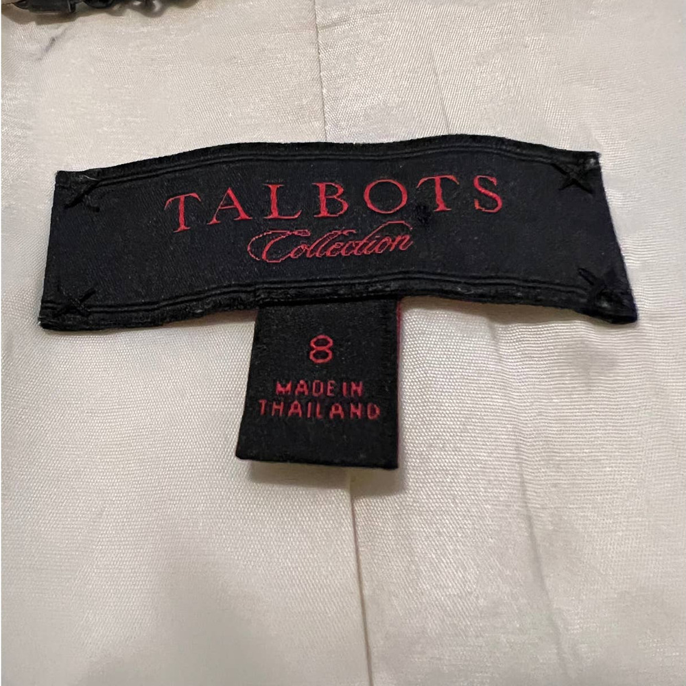 Talbots Jacket In Cream With Front Pockets And Tw… - image 3